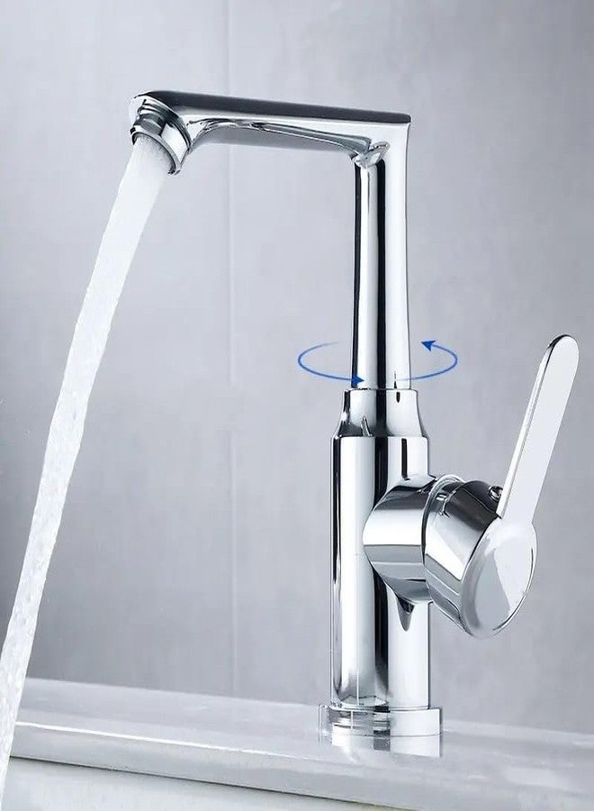 PIPULSE Modern Chrome Shower Mixer with Waterfall Spout 360° Swivel Faucet | Single Handle Waterfall Desk-Mounted Shower Faucet - Image 2